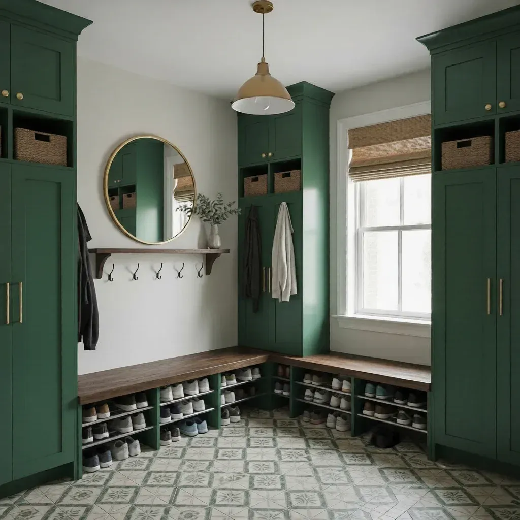 Mudroom entryway storage in Fremont, CA